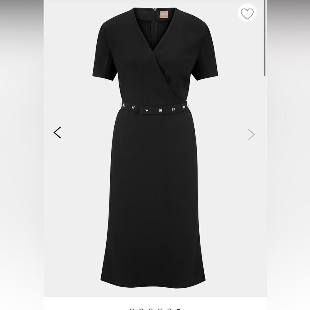 Hugo Boss Diriva Slim-Fit Belted Shift Dress